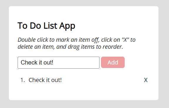 Sample image of To Do List App